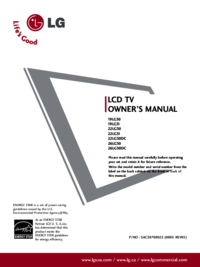 LG 37LK430 User Manual