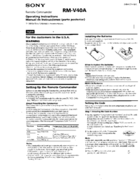 Sony TCW-E475 User Manual